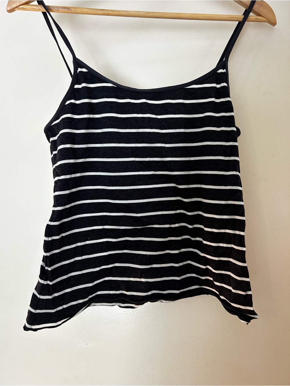 H&M Black and White Striped Spaghetti Strap Camisole
